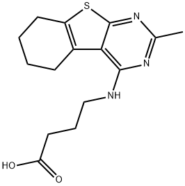 4-(2-METHYL-5,6,7,8-TETRAHYDRO-BENZO[4,5]THIENO-[2,3-D]PYRIMIDIN-4-YLAMINO)-BUTYRIC ACID 结构式