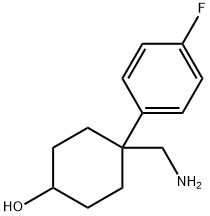 4-(AMINOMETHYL)-4-(4-FLUOROPHENYL)CYCLOHEXANOL 结构式