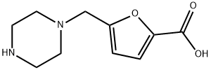 5-PIPERAZIN-1-YLMETHYL-FURAN-2-CARBOXYLIC ACID 结构式