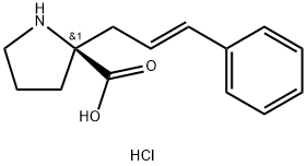 (S)-ALPHA-(3-PHENYL-ALLYL)-PROLINE-HCL 结构式