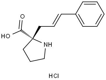 (S)-ALPHA-(3-PHENYL-ALLYL)-PROLINE-HCL 结构式