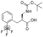 (S)-2-(TERT-BUTOXYCARBONYLAMINO-METHYL)-3-(2-TRIFLUOROMETHYL-PHENYL)-PROPIONIC ACID 结构式
