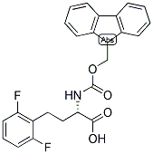 (S)-4-(2,6-DIFLUORO-PHENYL)-2-(9H-FLUOREN-9-YLMETHOXYCARBONYLAMINO)-BUTYRIC ACID 结构式