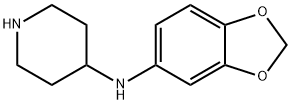 N-(苯并[D][1,3]二氧戊环-5-基)哌啶-4-胺 结构式