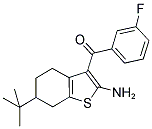 (2-AMINO-6-TERT-BUTYL-4,5,6,7-TETRAHYDRO-1-BENZOTHIEN-3-YL)(3-FLUOROPHENYL)METHANONE 结构式