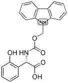 (S)-[(9H-FLUOREN-9-YLMETHOXYCARBONYLAMINO)]-(2-HYDROXY-PHENYL)-ACETIC ACID 结构式