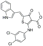 METHYL (5Z)-2-[(3,4-DICHLOROPHENYL)AMINO]-5-(1H-INDOL-3-YLMETHYLENE)-4-OXO-4,5-DIHYDROTHIOPHENE-3-CARBOXYLATE 结构式