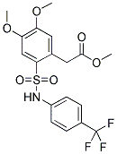 2-(4,5-二甲氧基-2-(N-(4-(三氟甲基)苯基)氨磺酰基)苯基)乙酸甲酯 结构式