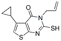 3-ALLYL-5-CYCLOPROPYL-2-MERCAPTOTHIENO[2,3-D]PYRIMIDIN-4(3H)-ONE 结构式