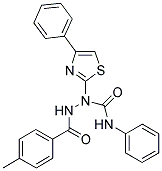 2-(4-METHYLBENZOYL)-N-PHENYL-1-(4-PHENYL-1,3-THIAZOL-2-YL)-1-HYDRAZINECARBOXAMIDE 结构式