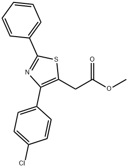 METHYL 2-[4-(4-CHLOROPHENYL)-2-PHENYL-1,3-THIAZOL-5-YL]ACETATE 结构式