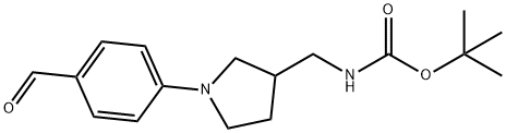 [1-(4-FORMYL-PHENYL)-PYRROLIDIN-3-YLMETHYL]-CARBAMIC ACID TERT-BUTYL ESTER 结构式