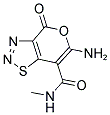 6-AMINO-N-METHYL-4-OXO-4H-PYRANO[3,4-D][1,2,3]THIADIAZOLE-7-CARBOXAMIDE 结构式