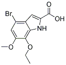 4-BROMO-7-ETHOXY-6-METHOXY-1H-INDOLE-2-CARBOXYLIC ACID 结构式