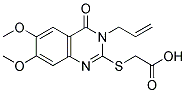 (3-ALLYL-6,7-DIMETHOXY-4-OXO-3,4-DIHYDRO-QUINAZOLIN-2-YLSULFANYL)-ACETIC ACID 结构式