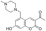 3-Acetyl-5-(N'-methylpiperazinylmethyl)-7-hydroxy-coumarin 结构式