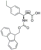 (R)-3-(4-ETHYL-PHENYL)-3-(9H-FLUOREN-9-YLMETHOXYCARBONYLAMINO)-PROPIONIC ACID 结构式