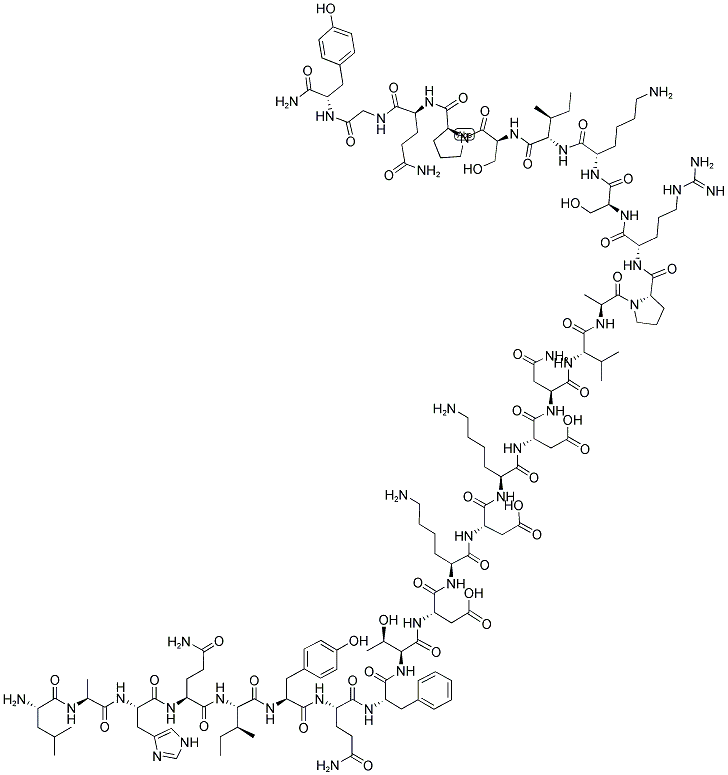 LEU-ALA-HIS-GLN-ILE-TYR-GLN-PHE-THR-ASP-LYS-ASP-LYS-ASP-ASN-VAL-ALA-PRO-ARG-SER-LYS-ILE-SER-PRO-GLN-GLY-TYR-NH2 结构式