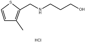 3-[(3-METHYL-THIOPHEN-2-YLMETHYL)-AMINO]-PROPAN-1-OL HYDROCHLORIDE 结构式