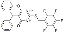 5-BENZHYDRYL-4-OXO-2-[(PENTAFLUOROBENZYL)THIO]-3,4-DIHYDROPYRIMIDIN-1-IUM-6-OLATE 结构式