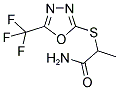2-([5-(TRIFLUOROMETHYL)-1,3,4-OXADIAZOL-2-YL]SULFANYL)PROPANAMIDE 结构式