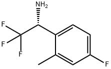 (1R)-2,2,2-TRIFLUORO-1-(4-FLUORO-2-METHYLPHENYL)ETHYLAMINE 结构式