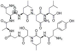 GLU-GLN-LYS-LEU-ILE-SER-GLU-GLU-ASP-LEU 结构式