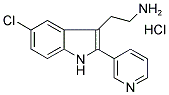 2-(5-CHLORO-2-PYRIDIN-3-YL-1H-INDOL-3-YL)-ETHYLAMINE MONOHYDROCHLORIDE 结构式