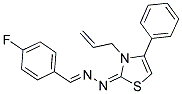 4-FLUOROBENZALDEHYDE [(2E)-3-ALLYL-4-PHENYL-1,3-THIAZOL-2(3H)-YLIDENE]HYDRAZONE 结构式