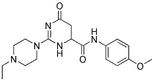 2-(4-ETHYL-1-PIPERAZINYL)-N-(4-METHOXYPHENYL)-6-OXO-3,4,5,6-TETRAHYDRO-4-PYRIMIDINECARBOXAMIDE 结构式