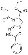 ETHYL (2Z)-2-(BENZOYLHYDRAZONO)-3-(CHLOROACETYL)-2,3-DIHYDRO-1,3-THIAZOLE-4-CARBOXYLATE 结构式