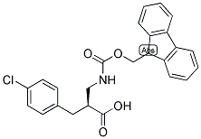 (S)-3-(4-CHLORO-PHENYL)-2-[(9H-FLUOREN-9-YLMETHOXYCARBONYLAMINO)-METHYL]-PROPIONIC ACID 结构式