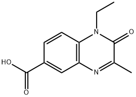 1-乙基-3-甲基-2-氧代-1,2-二氢喹喔啉-6-羧酸 结构式