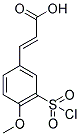 (2E)-3-[3-(CHLOROSULFONYL)-4-METHOXYPHENYL]ACRYLIC ACID 结构式