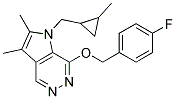 7-(4-FLUORO-BENZYLOXY)-2,3-DIMETHYL-1-(2-METHYL-CYCLOPROPYLMETHYL)-1H-PYRROLO[2,3-D]PYRIDAZINE 结构式