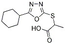 2-[(5-CYCLOHEXYL-1,3,4-OXADIAZOL-2-YL)SULFANYL]PROPANOIC ACID 结构式