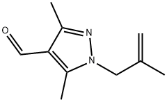 3,5-DIMETHYL-1-(2-METHYL-ALLYL)-1H-PYRAZOLE-4-CARBALDEHYDE 结构式