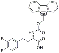 (R)-4-(3,4-DIFLUORO-PHENYL)-2-(9H-FLUOREN-9-YLMETHOXYCARBONYLAMINO)-BUTYRIC ACID 结构式