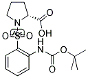(R)-1-(2-tert-Butoxycarbonylamino-benzenesulfonyl)-pyrrolidine-2-carboxylic acid 结构式