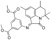 (E)-DIMETHYL 5-(4,4,6,8-TETRAMETHYL-2-OXO-5,6-DIHYDRO-2H-PYRROLO[3,2,1-IJ]QUINOLIN-1(4H)-YLIDENEAMINO)ISOPHTHALATE 结构式