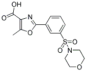 5-METHYL-2-[3-(MORPHOLIN-4-YLSULFONYL)PHENYL]-1,3-OXAZOLE-4-CARBOXYLIC ACID 结构式