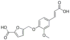 5-([4-[(E)-2-CARBOXYVINYL]-2-METHOXYPHENOXY]METHYL)-2-FUROIC ACID 结构式