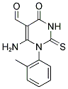 6-AMINO-1-(2-METHYLPHENYL)-4-OXO-2-THIOXO-1,2,3,4-TETRAHYDRO-5-PYRIMIDINECARBALDEHYDE 结构式