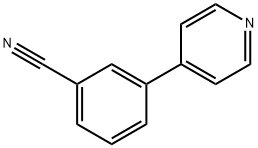 3-(吡啶-4-基)苯甲腈 结构式