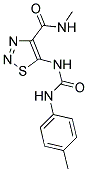 N-METHYL-5-({[(4-METHYLPHENYL)AMINO]CARBONYL}AMINO)-1,2,3-THIADIAZOLE-4-CARBOXAMIDE 结构式