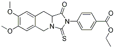 ETHYL 4-[7,8-DIMETHOXY-1-OXO-3-THIOXO-1,5,10,10A-TETRAHYDROIMIDAZO[1,5-B]ISOQUINOLIN-2(3H)-YL]BENZOATE 结构式