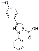 3-(4-METHOXYPHENYL)-1-PHENYL-1H-PYRAZOLE-5-CARBOXYLIC ACID 结构式