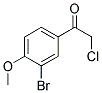 1-(3-BROMO-4-METHOXYPHENYL)-2-CHLOROETHANONE 结构式