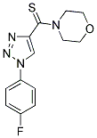 4-{[1-(4-FLUOROPHENYL)-1H-1,2,3-TRIAZOL-4-YL]CARBONOTHIOYL}MORPHOLINE 结构式