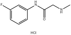 N-(3-FLUOROPHENYL)-2-(METHYLAMINO)ACETAMIDE HYDROCHLORIDE 结构式